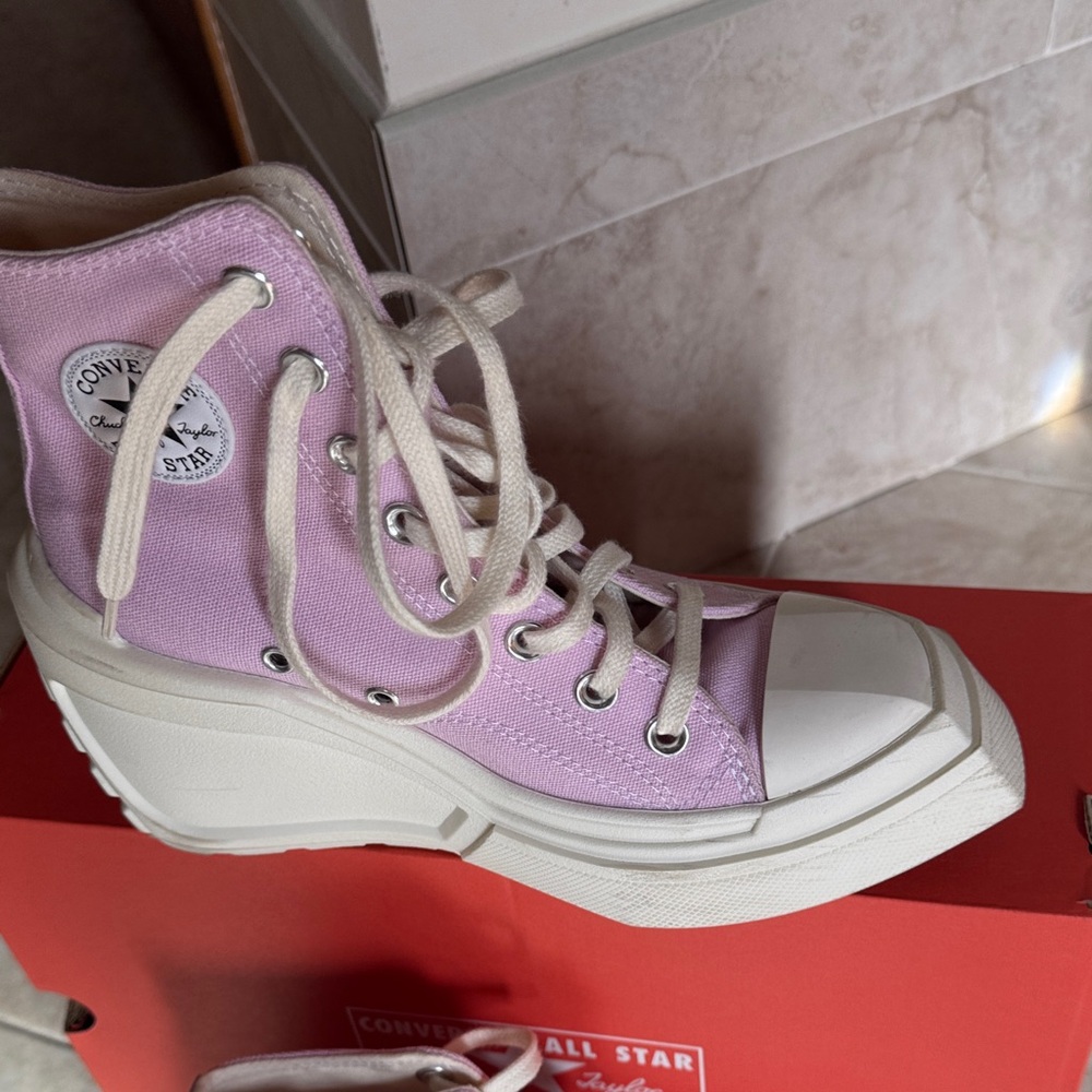 Converse Women's Lilac High-Top Platform Sneakers - Picture 12 of 12